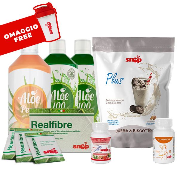 PROGRAMMA FIT9 - ALOE PESCA + ALOE BIO 100% E PLUS 1000 CREMA E BISCOTTO