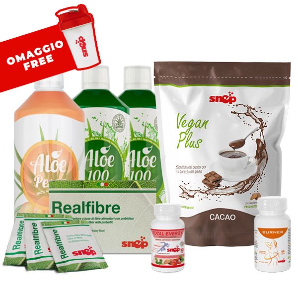 PROGRAMMA FIT9 - ALOE PESCA + ALOE BIO 100% E PLUS 1000g CACAO