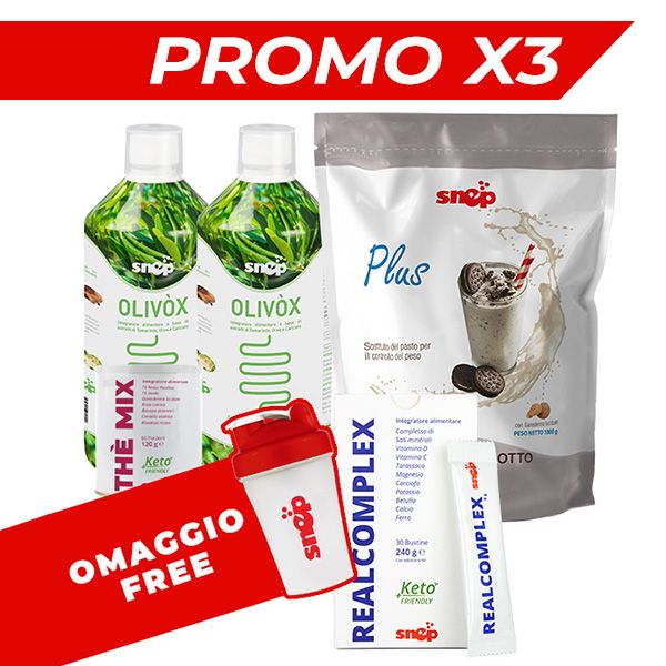 PROGRAMMA DETOX CREMA E BISCOTTO - OLIVOX 2PZ - 3 KIT