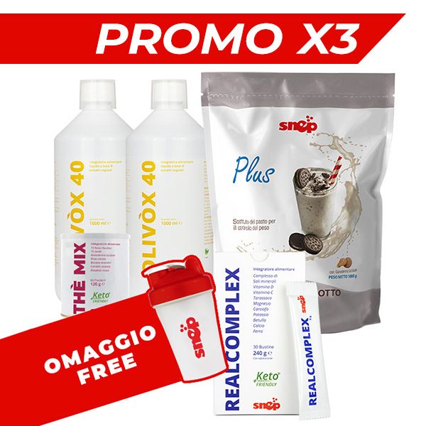 PROGRAMMA DETOX CREMA E BISCOTTO - OLIVOX 40 2PZ - 3 KIT